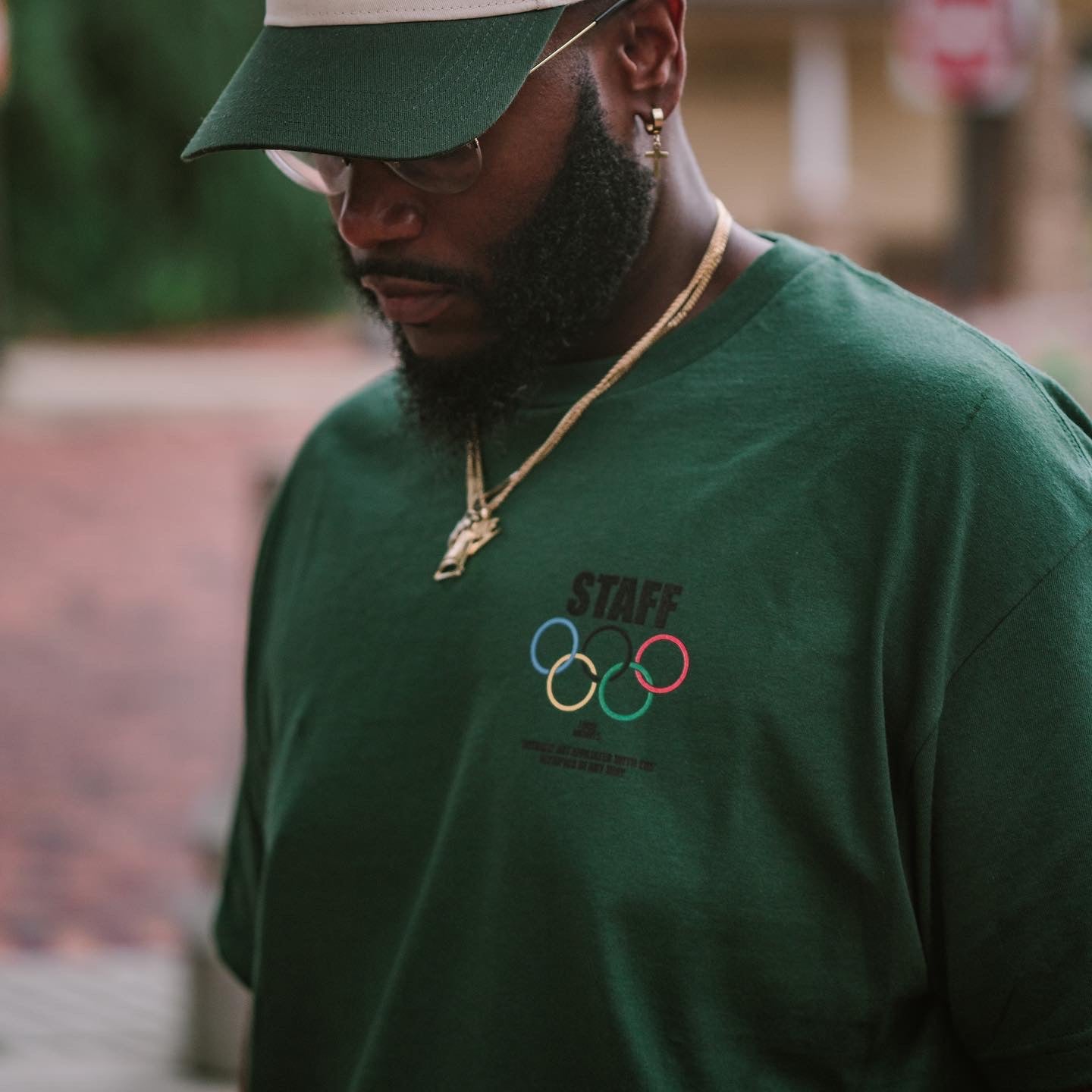 OLYMPIC STAFF TEE IN GREEN