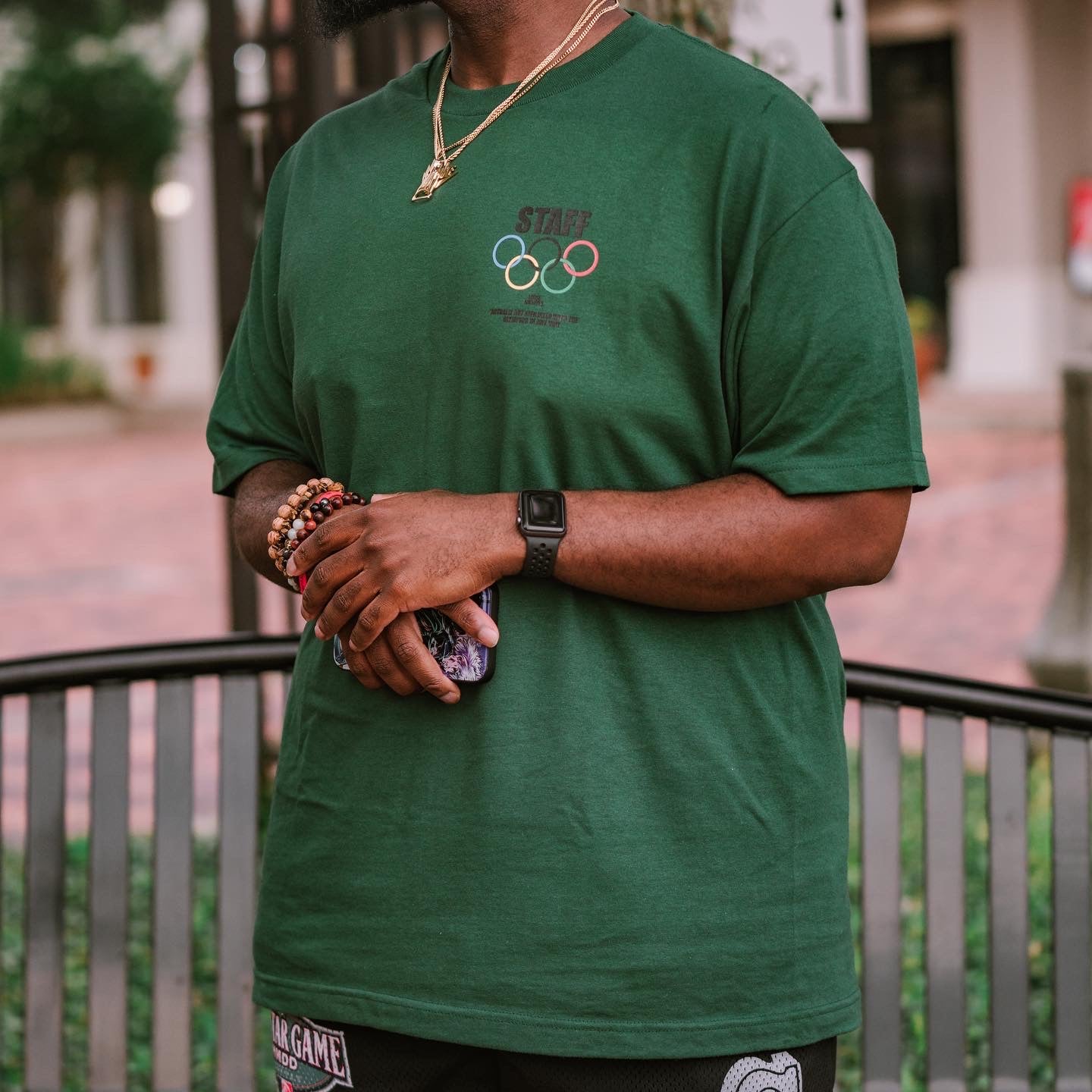 OLYMPIC STAFF TEE IN GREEN