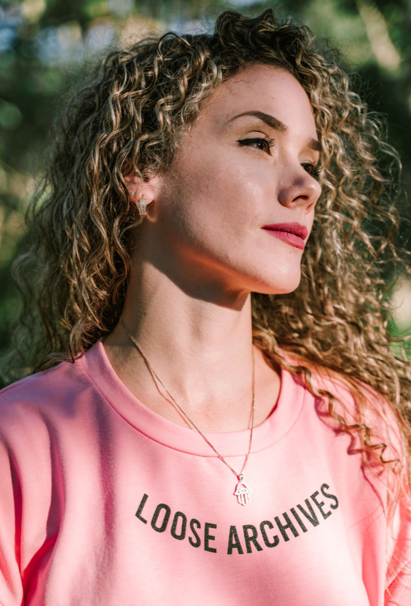 THE ERIKA CROP LONG SLEEVE TEE IN PINK