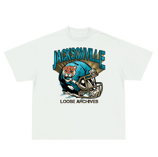 THE JAGUARS HELMET TEE IN WHITE